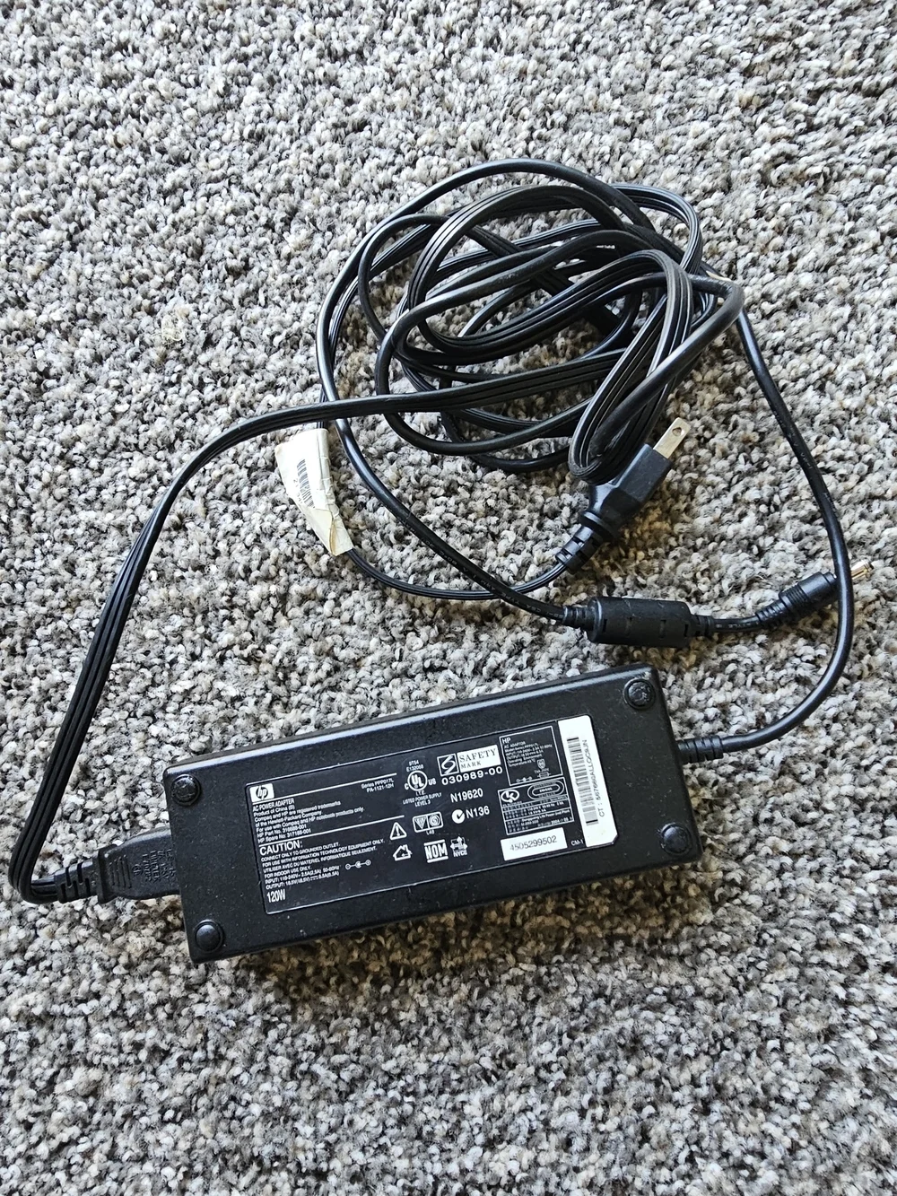 HP 120W AC Power Adapter Rectangular Laptop Power Adapter with Cord